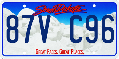 SD license plate 87VC96