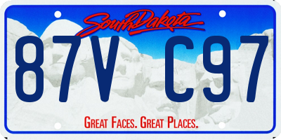 SD license plate 87VC97