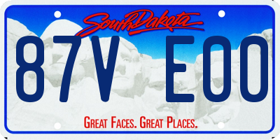SD license plate 87VE00