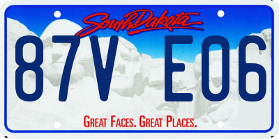 SD license plate 87VE06