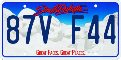 SD license plate 87VF44