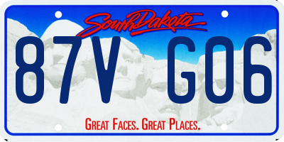 SD license plate 87VG06