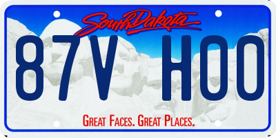 SD license plate 87VH00