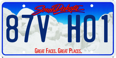SD license plate 87VH01