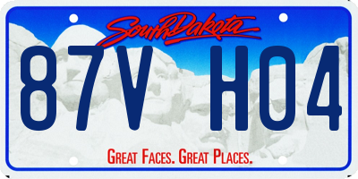 SD license plate 87VH04