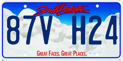 SD license plate 87VH24
