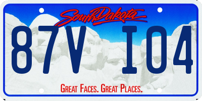SD license plate 87VI04