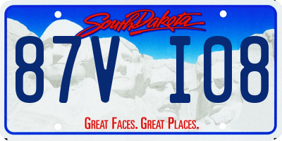 SD license plate 87VI08