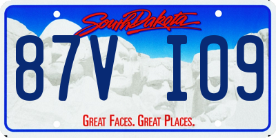 SD license plate 87VI09
