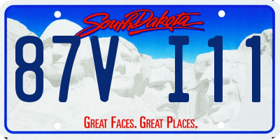 SD license plate 87VI11