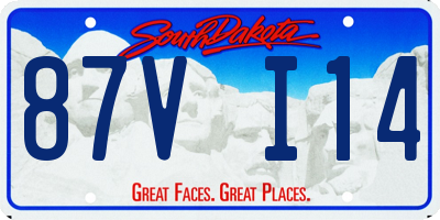 SD license plate 87VI14
