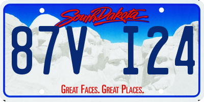SD license plate 87VI24