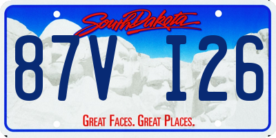SD license plate 87VI26