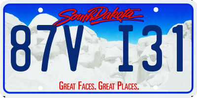 SD license plate 87VI31