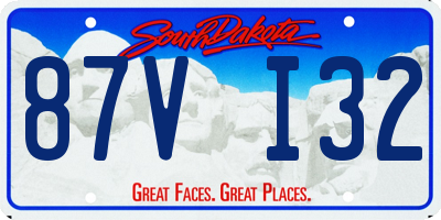 SD license plate 87VI32