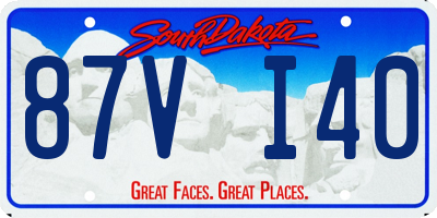 SD license plate 87VI40
