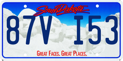 SD license plate 87VI53