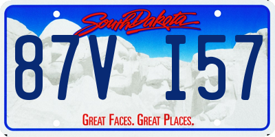 SD license plate 87VI57