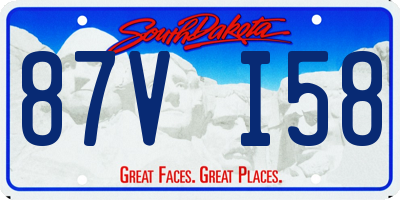 SD license plate 87VI58