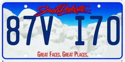 SD license plate 87VI70