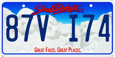 SD license plate 87VI74