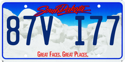 SD license plate 87VI77