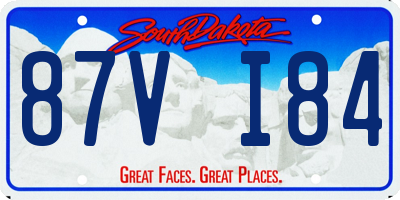 SD license plate 87VI84