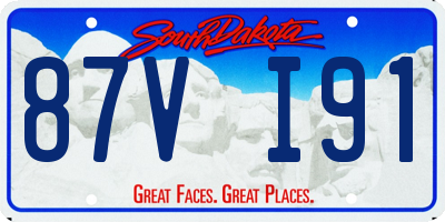 SD license plate 87VI91