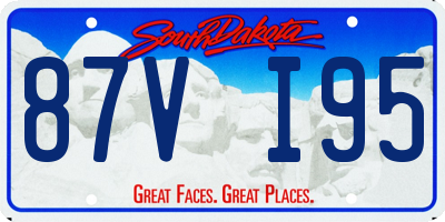 SD license plate 87VI95