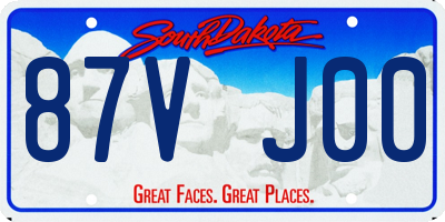 SD license plate 87VJ00