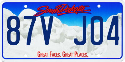 SD license plate 87VJ04
