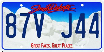 SD license plate 87VJ44