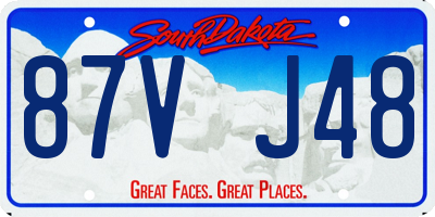 SD license plate 87VJ48