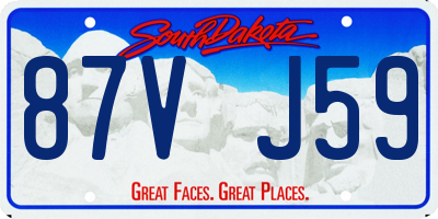 SD license plate 87VJ59
