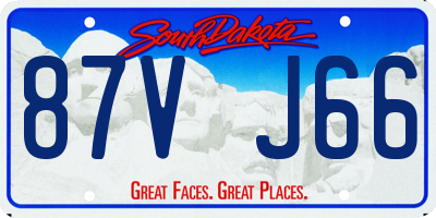 SD license plate 87VJ66