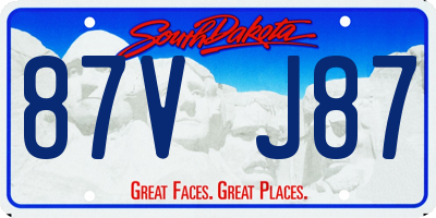SD license plate 87VJ87