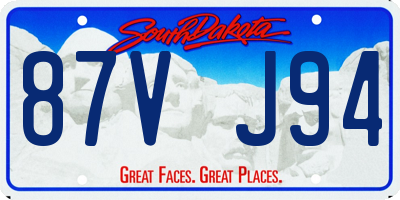 SD license plate 87VJ94