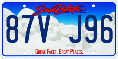SD license plate 87VJ96
