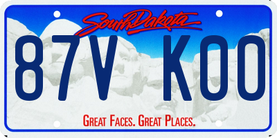 SD license plate 87VK00
