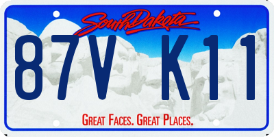 SD license plate 87VK11
