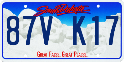 SD license plate 87VK17