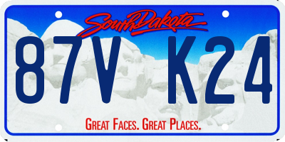 SD license plate 87VK24