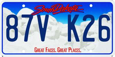 SD license plate 87VK26