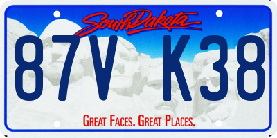 SD license plate 87VK38