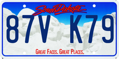 SD license plate 87VK79