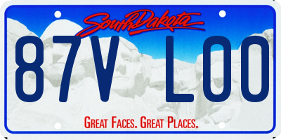 SD license plate 87VL00