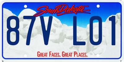 SD license plate 87VL01