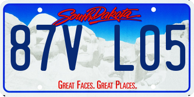 SD license plate 87VL05