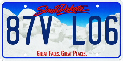 SD license plate 87VL06