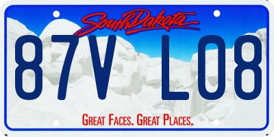 SD license plate 87VL08